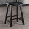 image:imageWinsome Satori Saddle Seat Counter Stool 24 in Walnut Classic Backless Bar Chairs for Kitchen amp Dining Room Seating Timeless Essential Furniture for Home Dorm ApartmentsBlack