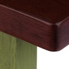 image:imageWinsome Satori Saddle Seat Counter Stool 24 in Walnut Classic Backless Bar Chairs for Kitchen amp Dining Room Seating Timeless Essential Furniture for Home Dorm ApartmentsWalnut  Rustic Green