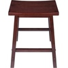 image:imageWinsome Satori Saddle Seat Counter Stool 24 in Walnut Classic Backless Bar Chairs for Kitchen amp Dining Room Seating Timeless Essential Furniture for Home Dorm ApartmentsWalnut