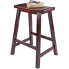 image:imageWinsome Satori Saddle Seat Counter Stool 24 in Walnut Classic Backless Bar Chairs for Kitchen amp Dining Room Seating Timeless Essential Furniture for Home Dorm ApartmentsWalnut