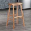 image:imageWinsome Satori Saddle Seat Counter Stool 24 in Walnut Classic Backless Bar Chairs for Kitchen amp Dining Room Seating Timeless Essential Furniture for Home Dorm ApartmentsNatural