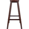 image:imageWinsome Satori Saddle Seat Counter Stool 24 in Walnut Classic Backless Bar Chairs for Kitchen amp Dining Room Seating Timeless Essential Furniture for Home Dorm ApartmentsWalnut