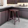 image:imageWinsome Satori Saddle Seat Counter Stool 24 in Walnut Classic Backless Bar Chairs for Kitchen amp Dining Room Seating Timeless Essential Furniture for Home Dorm ApartmentsWalnut