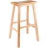 image:imageWinsome Satori Saddle Seat Counter Stool 24 in Walnut Classic Backless Bar Chairs for Kitchen amp Dining Room Seating Timeless Essential Furniture for Home Dorm ApartmentsNatural