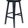 image:imageWinsome Satori Saddle Seat Counter Stool 24 in Walnut Classic Backless Bar Chairs for Kitchen amp Dining Room Seating Timeless Essential Furniture for Home Dorm ApartmentsBlack