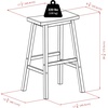 image:imageWinsome Satori Saddle Seat Counter Stool 24 in Walnut Classic Backless Bar Chairs for Kitchen amp Dining Room Seating Timeless Essential Furniture for Home Dorm ApartmentsWalnut