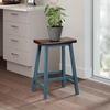 image:imageWinsome Satori Saddle Seat Counter Stool 24 in Walnut Classic Backless Bar Chairs for Kitchen amp Dining Room Seating Timeless Essential Furniture for Home Dorm ApartmentsWalnut  Rustic Teal