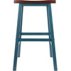 image:imageWinsome Satori Saddle Seat Counter Stool 24 in Walnut Classic Backless Bar Chairs for Kitchen amp Dining Room Seating Timeless Essential Furniture for Home Dorm ApartmentsWalnut  Rustic Teal