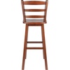 image:imageWinsome Scalera Ladder Back Swivel Bar Stool 30 in Walnut Finish Solid Wood