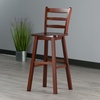 image:imageWinsome Scalera Ladder Back Swivel Bar Stool 30 in Walnut Finish Solid Wood