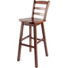image:imageWinsome Scalera Ladder Back Swivel Bar Stool 30 in Walnut Finish Solid Wood