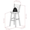 image:imageWinsome Scalera Ladder Back Swivel Bar Stool 30 in Walnut Finish Solid Wood