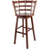 image:imageWinsome Scalera Ladder Back Swivel Bar Stool 30 in Walnut Finish Solid Wood