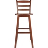 image:imageWinsome Scalera Ladder Back Swivel Bar Stool 30 in Walnut Finish Solid Wood