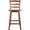 image:imageWinsome Scalera Ladder Back Swivel Counter Stool 24 in Walnut Finish Solid Wood