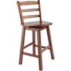 image:imageWinsome Scalera Ladder Back Swivel Counter Stool 24 in Walnut Finish Solid Wood