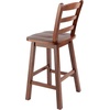 image:imageWinsome Scalera Ladder Back Swivel Counter Stool 24 in Walnut Finish Solid Wood