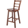 image:imageWinsome Scalera Ladder Back Swivel Counter Stool 24 in Walnut Finish Solid Wood