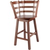 image:imageWinsome Scalera Ladder Back Swivel Counter Stool 24 in Walnut Finish Solid Wood