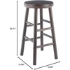 image:imageWinsome Shelby 2Piece Swivel Counter Stools 25 in Walnut Solid WoodOyster Gray
