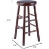 image:imageWinsome Shelby 2Piece Swivel Counter Stools 25 in Walnut Solid WoodWalnut