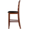 image:imageWinsome Simone 2Pc Ladder Back Bar Stools Set 30 Seat Height Walnut Finish with Black Faux Leather24 Counter Height