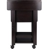 image:imageWinsome Sophia Set of 4 Foldable Snack Tables with Storage Rack in Teak Easy to Store Portable Fold Up Table Set for Kitchen Living Room TV Dining Crafts Puzzles Work From HomeCoffee