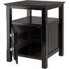 image:imageWinsome Timber Nightstand with Door for Bedroom Living Room Black