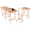 image:imageWinsome Wood Alex Snack Table Natural Set 5 Pc 2598 inches