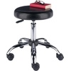 image:imageWinsome Wood Clark Round Cushion Swivel Stool with Adjustable HeightBlack  Chrome