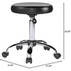 image:imageWinsome Wood Clark Round Cushion Swivel Stool with Adjustable HeightBlack  Chrome