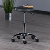 image:imageWinsome Wood Clark Round Cushion Swivel Stool with Adjustable HeightCharcoal  Chrome
