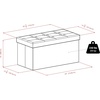 image:imageWinsome Wood Furniture piece Ashford Ottoman with Storage Faux Leather Black 2992x148x15Black