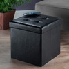 image:imageWinsome Wood Furniture piece Ashford Ottoman with Storage Faux Leather Black 2992x148x15Black