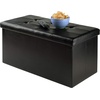 image:imageWinsome Wood Furniture piece Ashford Ottoman with Storage Faux Leather Black 2992x148x15Black