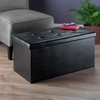 image:imageWinsome Wood Furniture piece Ashford Ottoman with Storage Faux Leather Black 2992x148x15Black