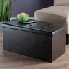 image:imageWinsome Wood Furniture piece Ashford Ottoman with Storage Faux Leather Black 2992x148x15Chocolate