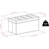 image:imageWinsome Wood Furniture piece Ashford Ottoman with Storage Faux Leather Black 2992x148x15Chocolate