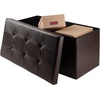 image:imageWinsome Wood Furniture piece Ashford Ottoman with Storage Faux Leather Black 2992x148x15Chocolate