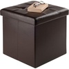 image:imageWinsome Wood Furniture piece Ashford Ottoman with Storage Faux Leather Black 2992x148x15Espresso