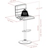 image:imageWinsome Wood Holly Triple Stich Airlift Stool with L Back and Soft PU Seat