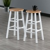 image:imageWinsome Wood Huxton 2Pc Counter Stool Set Natural and White Finish 24