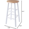 image:imageWinsome Wood Huxton 2Pc Counter Stool Set Natural and White Finish 24