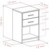 image:imageWinsome Wood Molina Accent Table Cocoa 1575 in x 1248 in x 2362 inAsh Gray