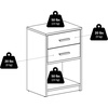 image:imageWinsome Wood Molina Accent Table Cocoa 1575 in x 1248 in x 2362 inAsh Gray
