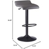 image:imageWinsome Wood Tarah Stool Gray 1516D x 1516W x 3445H