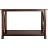 image:imageWinsome Xola Console Table with Shelf in Cappuccino Thin Entryway Table for Hallway Living Room Elegant Furniture for Any Home DecorTable