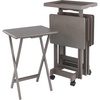 image:imageWinsome 6Piece Snack Table Walnut 94828Oyster Gray