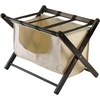 image:imageWinsome 92535 Dora Wood Foldable Luggage Rack with Removable Fabric Basket Espresso
