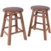 image:imageWinsome Element 2Piece Counter Stool Set Classic Backless Bar Chairs for Kitchen amp Dining Room Seating Timeless Essential Furniture for Home Dorm ApartmentsTeak